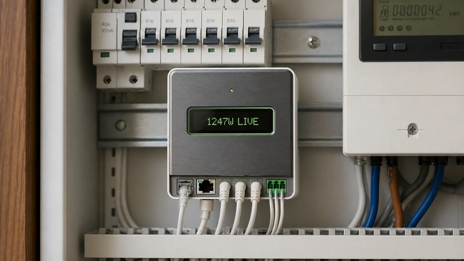 Edge module naast Nexus in meterkast